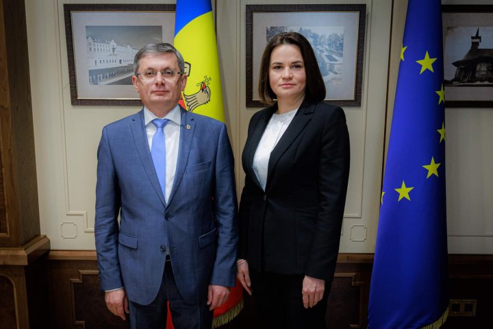 Igor Grosu s-a întâlnit cu lidera opoziției din Belarus Svetlana Tihanovskaya