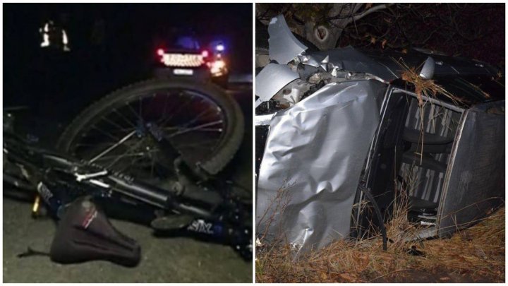 IMAGINI de la ACCIDENTUL de la Briceni, unde o femeie a fost spulberată de maşină condusă de o poliţistă de frontieră