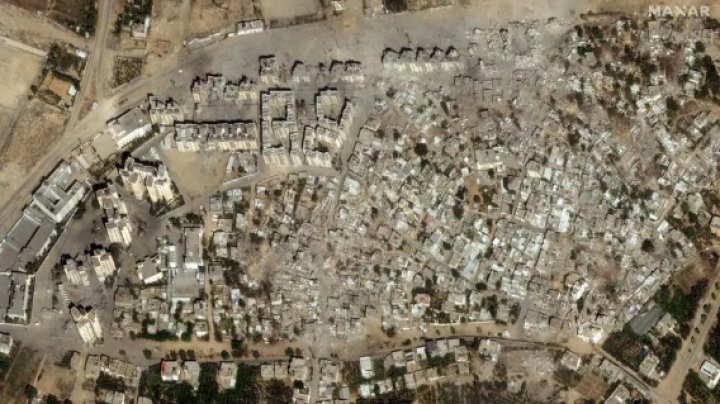  (FOTO) Fâșia Gaza, înainte și după bombardamente. Imagini din satelit cu urmările ripostei Israelului după atacul Hamas 