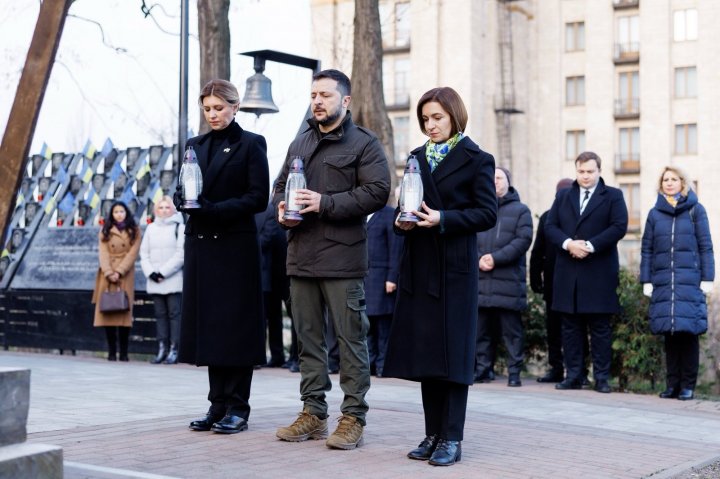 Preşedinta Maia Sandu, în Ucraina: "Astăzi sunt la Kiev pentru a marca 10 ani de la începutul mișcării ucrainene de protest Euromaidan" (FOTO/VIDEO)