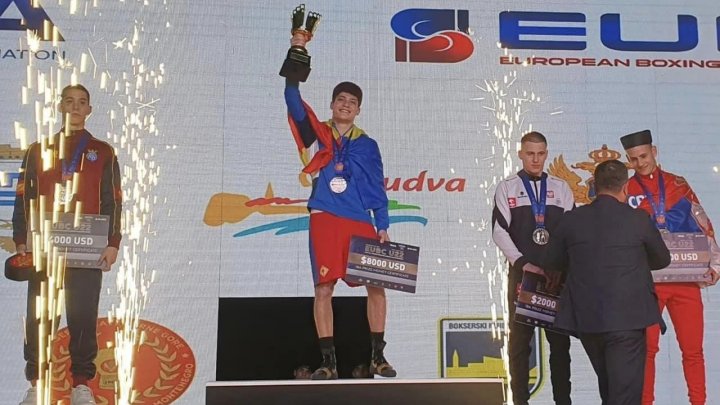 Boxerul Vasile Cebotari a devenit campion european. Câte victorii a obţinut moldoveanul la Europenele U22 (FOTO)