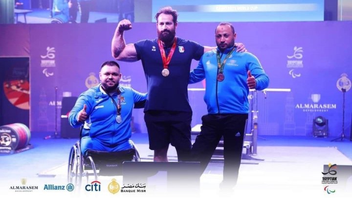  (FOTO) Sportivul Ștefan Roșca a cucerit medalia de argint la Cupa Mondială de para powerlifting din Egipt