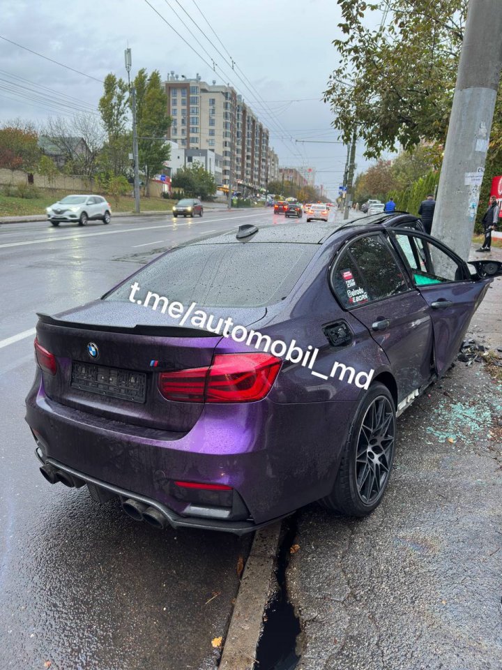 (FOTO) ACCIDENT pe strada Alba Iulia din Capitală