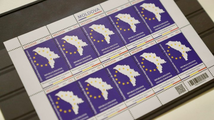 Timbre noi cu ocazia deschiderii negocierilor de aderare a Republicii Moldova la UE, EMISE de Poşta Moldovei