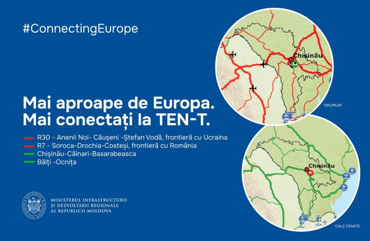 Memorandum semnat: Două şosele din Moldova şi două tronsoane de cale ferată, incluse în rețeaua transeuropeană de drumuri