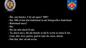 (CONVORBIRI AUDIO) 500 de euro - atât costă eliberarea unui permis de conducere: "Da, 500 și îmi și-mi fotografiez buletinul"