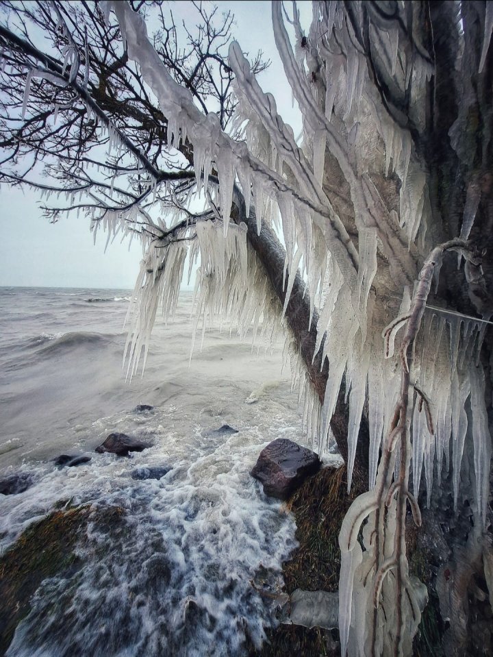 „Regatul gheții”. Imagini spectaculoase de pe lacul Balaton, după vremea foarte rece din Ungaria GALERIE FOTO