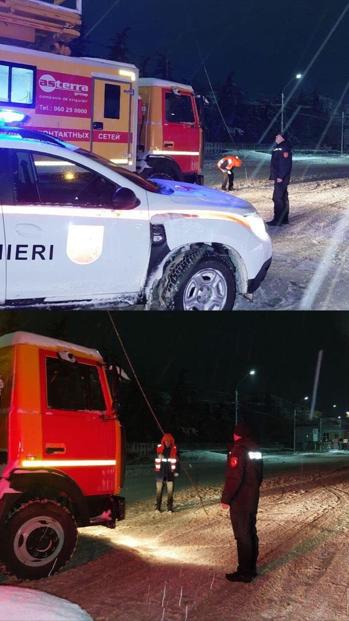 (FOTO) PERICOL pe o stradă din Bălți! Poliția a intervenit la fața locului. Ce s-a întâmplat? 