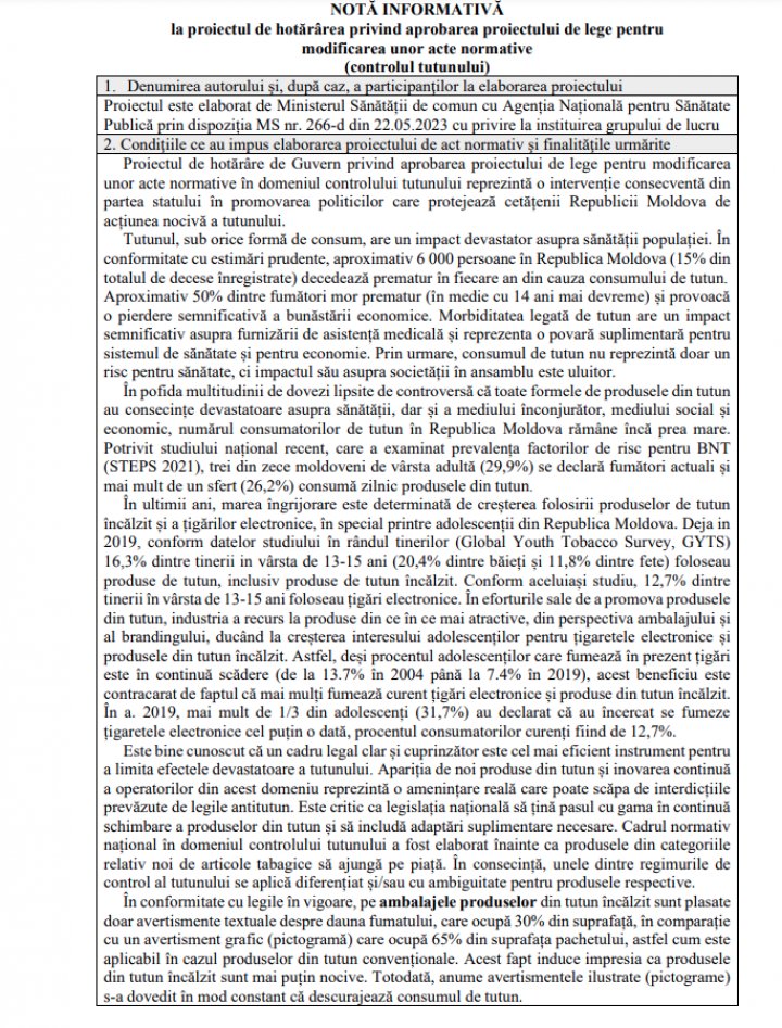 VEŞTI PROASTE pentru fumători. Lista spaţiilor din Moldova unde va fi INTERZIS fumatul va fi extinsă (DOC)