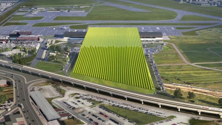 (FOTO) Terminalul va fi acoperit cu viță de vie. Orașul din Europa care va avea primul aeroport din UE cu o podgorie pe acoperiș