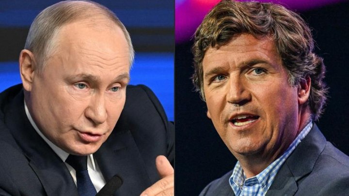 Interviul lui Tucker Carlson cu Putin, folosit de Kremlin pentru a arunca în aer alegerile prezidențiale din SUA