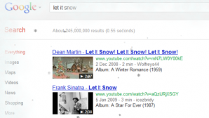 Сюрприз от Google: let it snow - «пусть пойдёт снег»