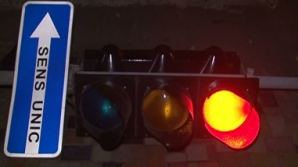 В центре столицы в результате аварии был сбит светофор