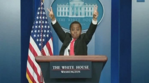 1 апреля вместо Барака Обамы на пресс-конференции выступил ребенок