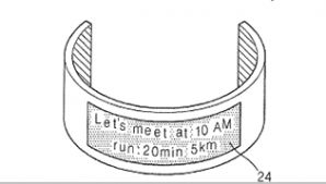 Samsung запатентовала браслет для фитнеса с изогнутым экраном