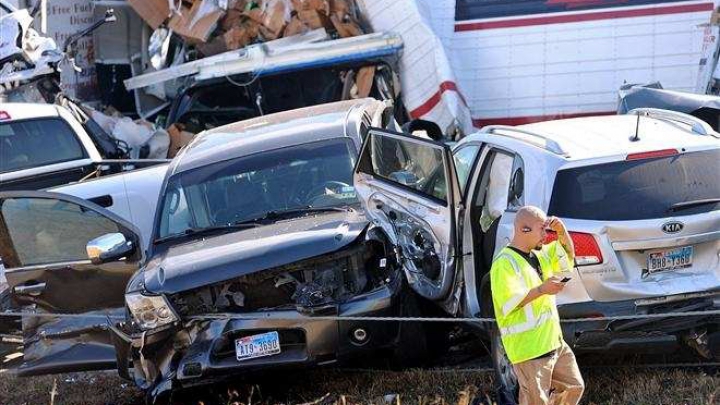 В Сербии из-за тумана столкнулись сразу 38 автомобилей