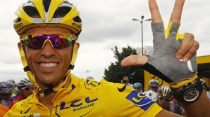 Альберто Контадор с размахом отпраздновал свой недавний успех в туре Испании