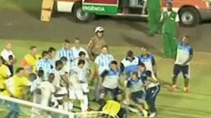 (ВИДЕО) Массовая драка произошла во время одного из матчей чемпионата Бразилии по футболу 