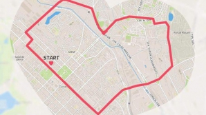 Столичные спортсмены устроили забег по маршруту в форме сердца