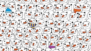 Тест на внимательность: найди в толпе снеговиков панду