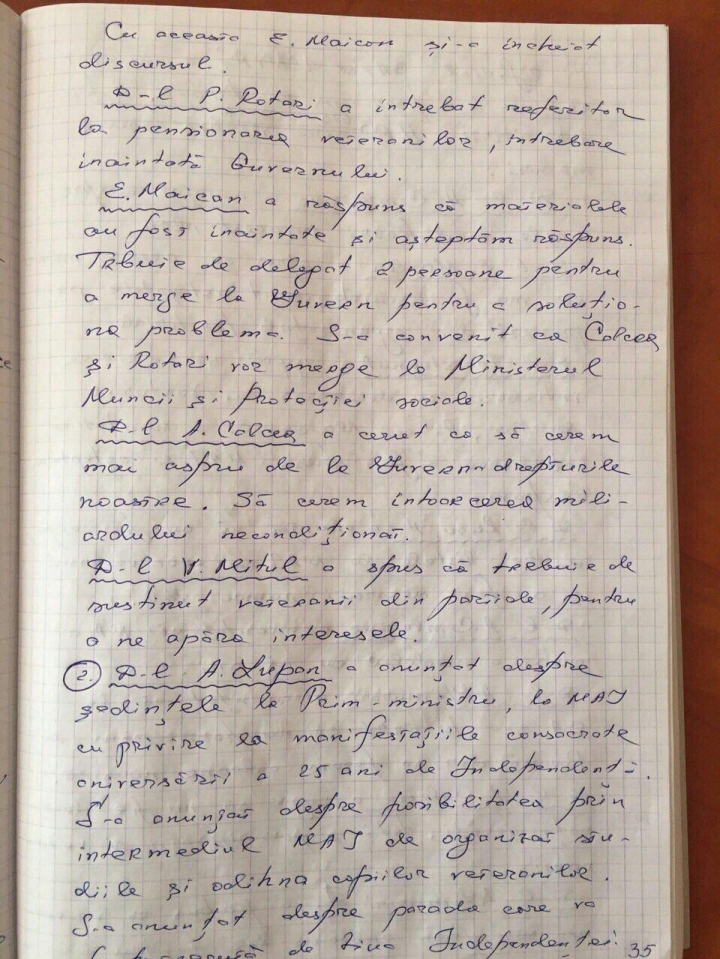 Протокол заседания совета ветеранов вооружённого конфликта на Днестре (ДОКУМЕНТ)