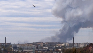 В сеть попало видео с места мощного взрыва в Донецке