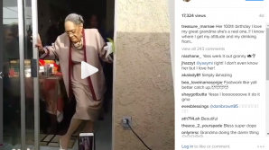 Бабушка исполнила эффектный танец на своей 100-й день рождения