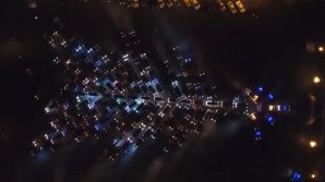 В Запорожье 270 автомобилей выстроились в форме елки