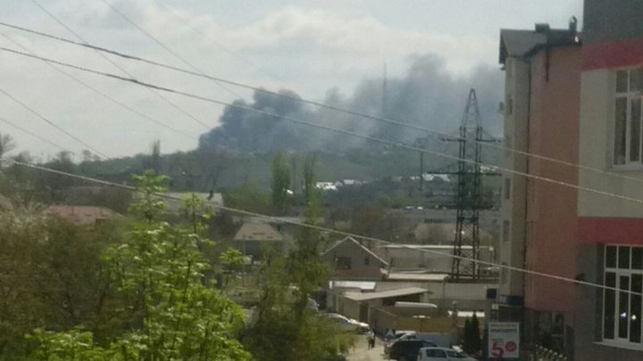 Пожар в Кишинёве показали на видео, снятое с дрона