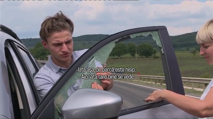 Несколько машин пострадали от ремонтных работ на трассе Кишинев-Леушены