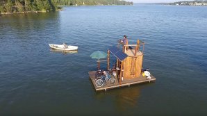 Финский изобретатель создал плавучую сауну и собрался на ней в путешествие