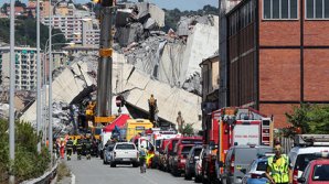 Спасатели предупредили об обрушении еще одной части моста в Генуе