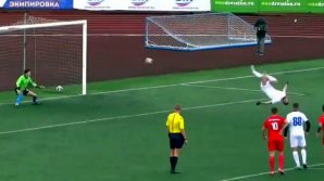 Необычный гол с пенальти был забит в матче российской студенческой лиги