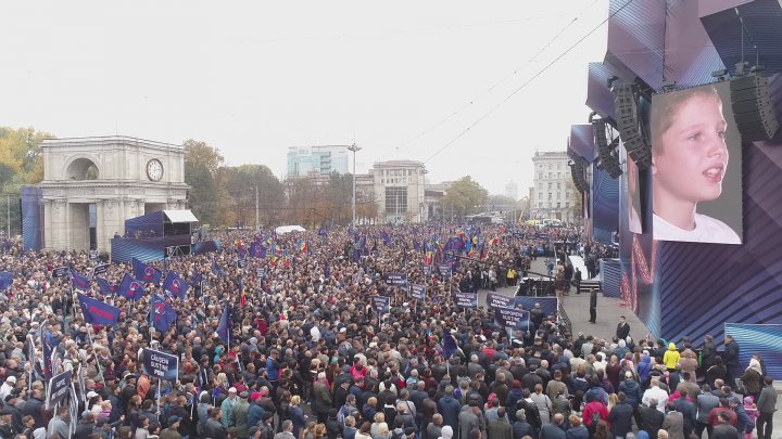 Национальное собрание ДПМ - За Молдову: масштабность события на фото с дрона