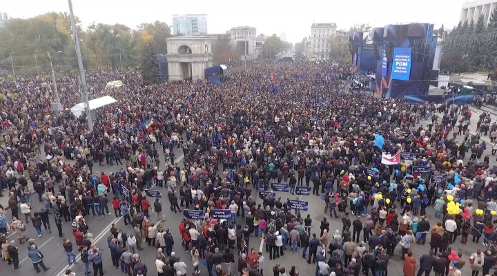 Национальное собрание ДПМ - За Молдову: масштабность события на фото с дрона