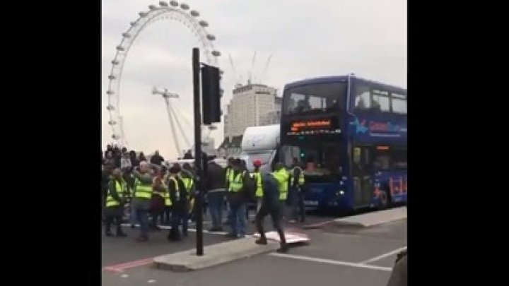 В Лондоне сторонники Brexit заблокировали Вестминстерский мост