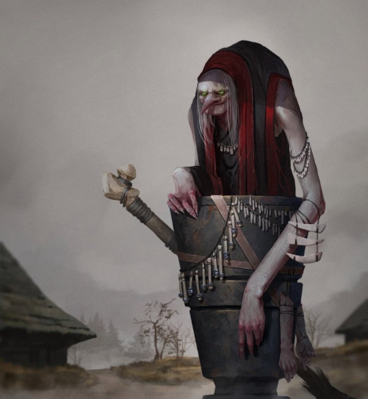 Художник изобразил очень мрачное Лукоморье