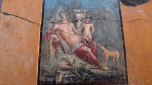 В Помпеях нашли фреску с изображением Нарцисса