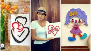 Жительницы Кишинева создаёт удивительные картины из гвоздей и нитей