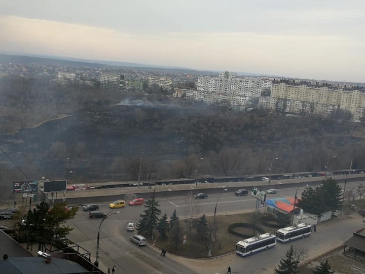 На Ботанике горят поля: несколько машин на парковке пострадали (фото/видео)