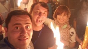 Жители Гагаузии встретили схождение Благодатного огня в Иерусалиме