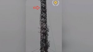 В Сороках парень хотел спрыгнуть с телебашни высотой 130 метров (видео)