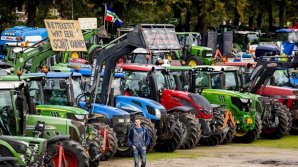 В Нидерландах фермеры устроили акцию протеста на тракторах (ВИДЕО)