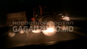 Момент столкновения легковушки и трактора в Конгазе (ВИДЕО)