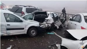 В Адыгее на трассе столкнулись около 25 машин (ВИДЕО)