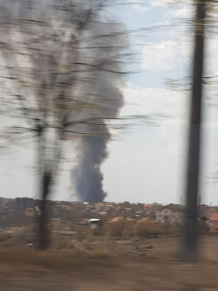 Пожар в городе Кодру: Клубы дыма видны за несколько километров (ФОТО, ВИДЕО)