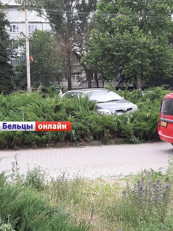 В Бельцах водитель нашел необычное место для парковки своего авто (ФОТО, ВИДЕО) 