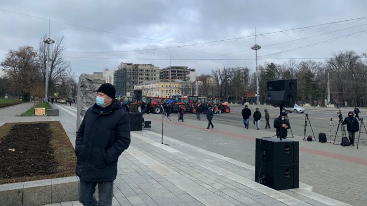 В центре Кишинёва протестуют фермеры (ВИДЕО)