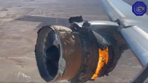 У вылетевшего из Денвера Боинга взорвался и загорелся двигатель: на борту находился 231 пассажир