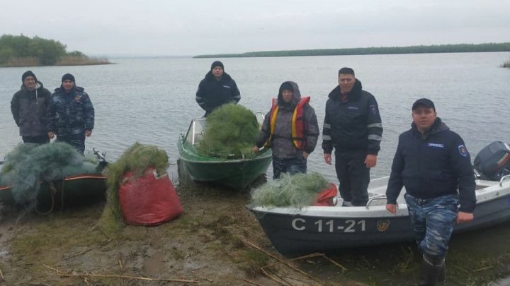 Из озера Белеу, входящего в заповедник "Прутул-де-Жос", достали три километра браконьерских сетей